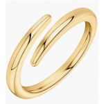 4K Gold Plated Open Twist Eternity Band for Women