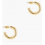 14K Gold Colored Lightweight Chunky Open Hoop Earrings